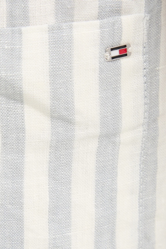 Ľanové šortky Tommy Hilfiger biela WW0WW45773