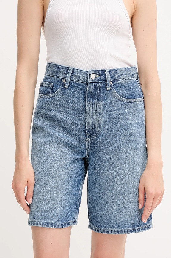 Rifľové krátke nohavice Tommy Hilfiger rifľovina modrá WW0WW47215