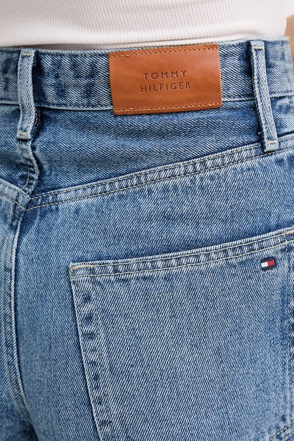 Rifľové krátke nohavice Tommy Hilfiger modrá WW0WW47215