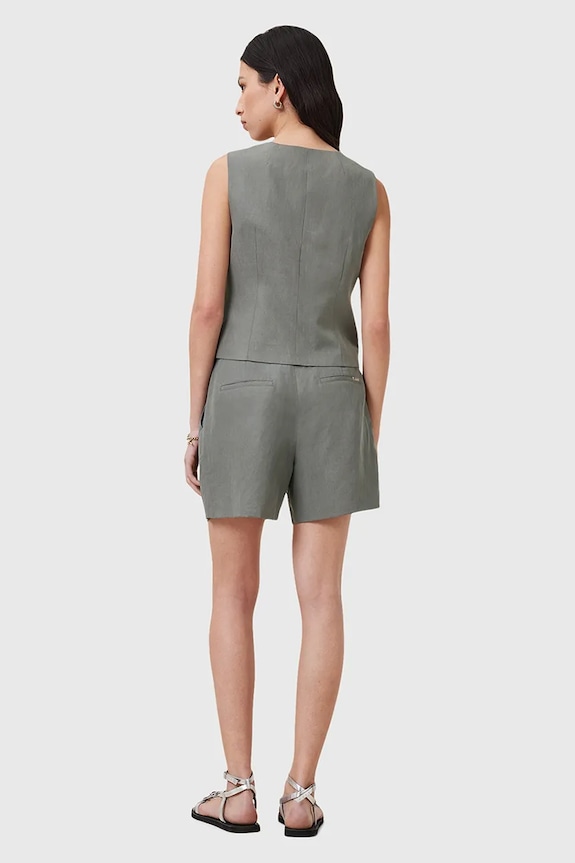 Λινό σορτς AllSaints AVERIE W046QC