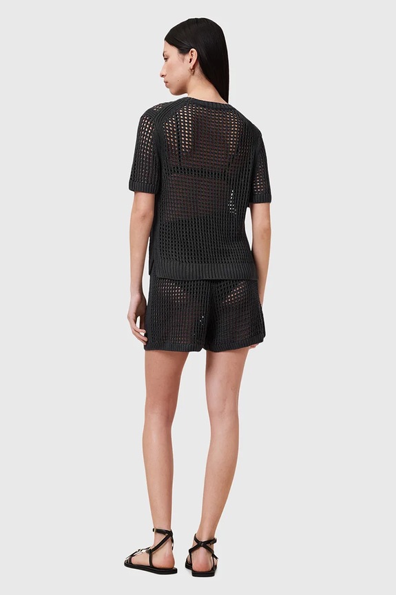 Σορτς AllSaints PALOMA W076TC μαύρο