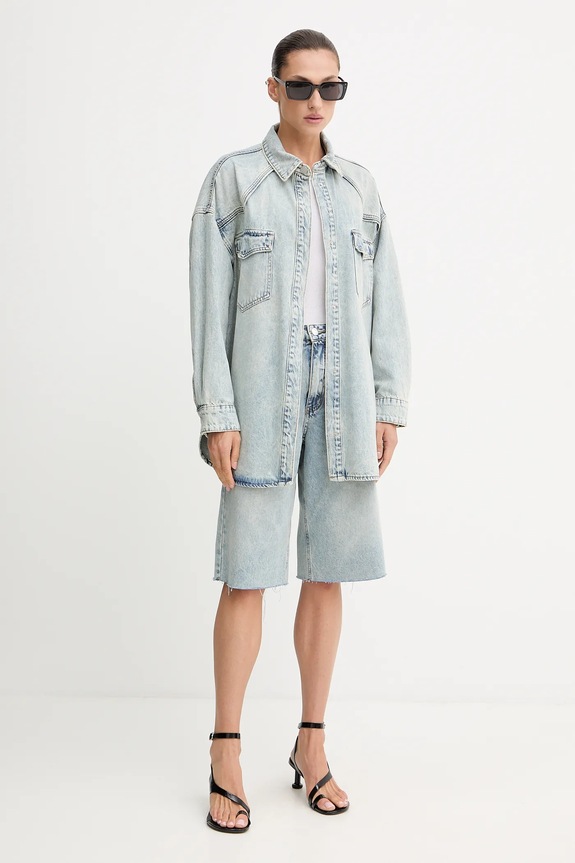 Gestuz szorty jeansowe 10910165 niebieski AW25