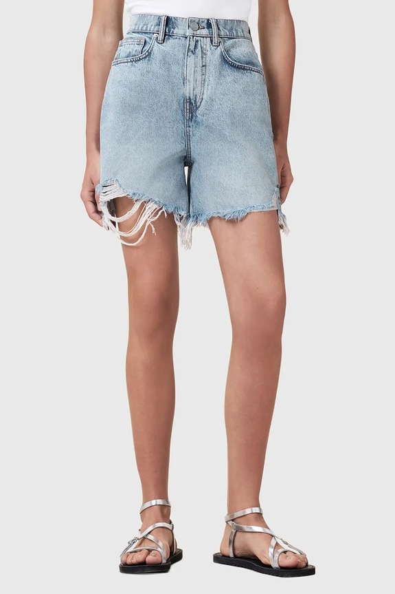 AllSaints pantaloni scurți din bumbac DORIS W067EC albastru AW25