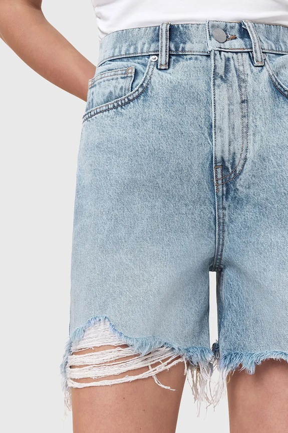 Îmbrăcăminte AllSaints pantaloni scurți din bumbac DORIS W067EC albastru