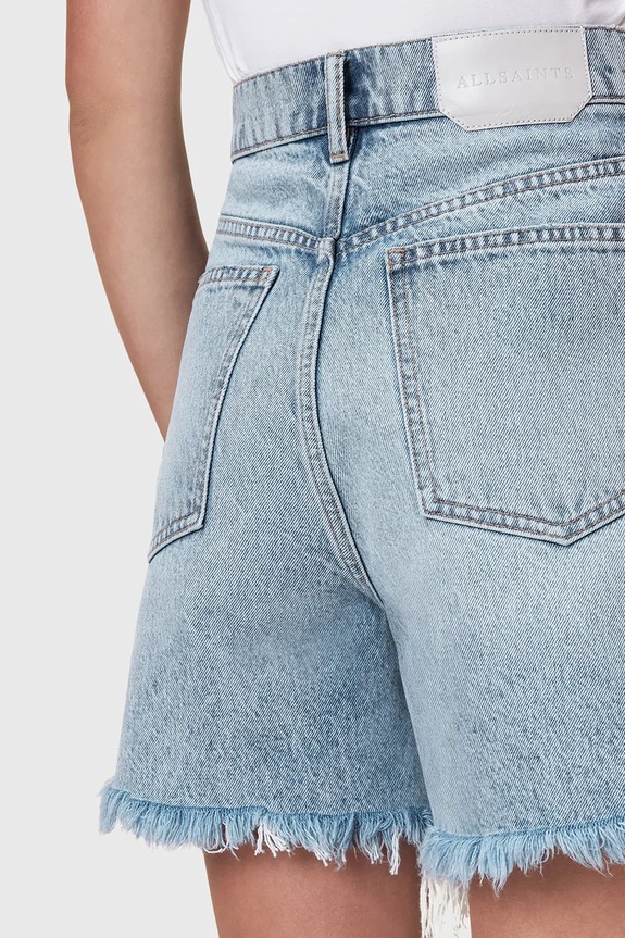 AllSaints pantaloni scurți din bumbac DORIS albastru W067EC