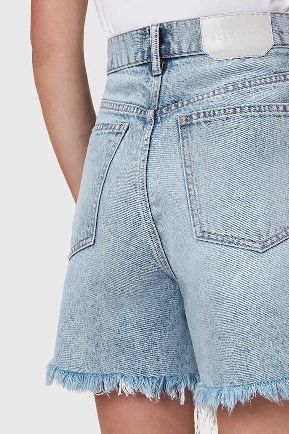 AllSaints pantaloni scurți din bumbac DORIS albastru W067EC