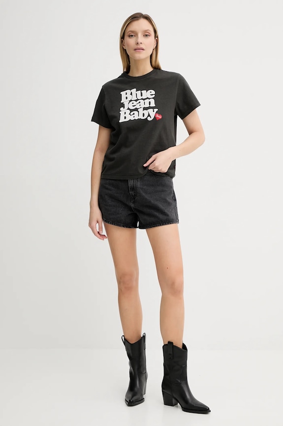 Levi's pantaloni scurți jeans A1965 gri AA00