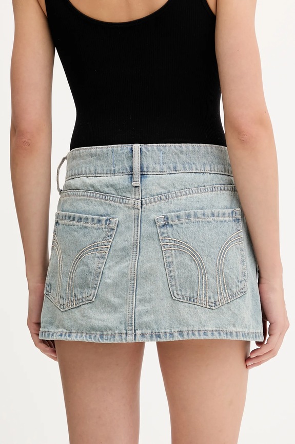 Ρούχα Τζιν φούστα Hollister Co. KI343.5167.280 μπλε