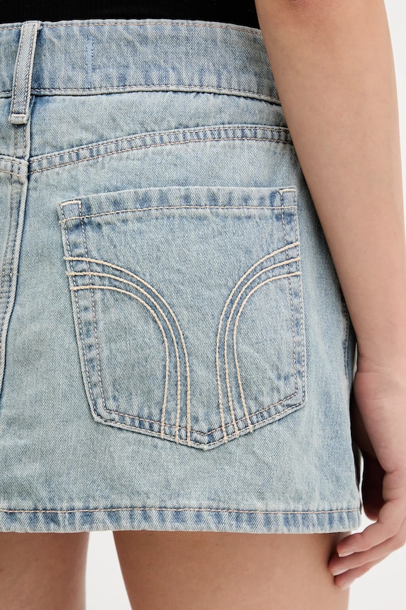Τζιν φούστα Hollister Co. μπλε KI343.5167.280