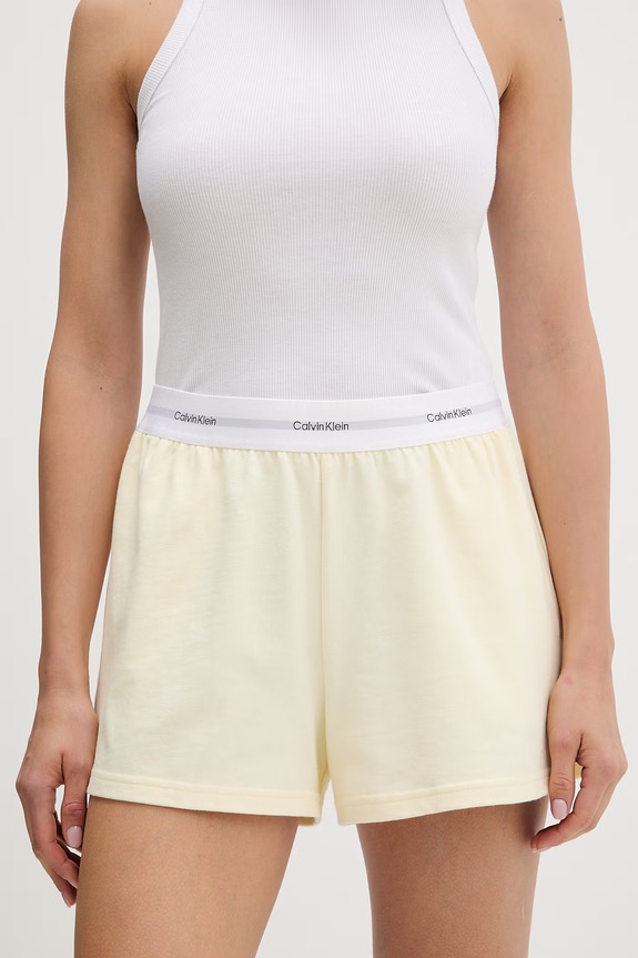 Calvin Klein Underwear loungewear kratke hlače ženske bombažne rumena LV00QS7517