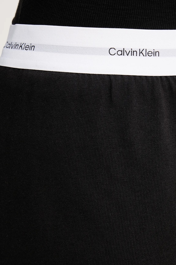 Calvin Klein Underwear hosszú sort női pamut fekete LV00QS7517