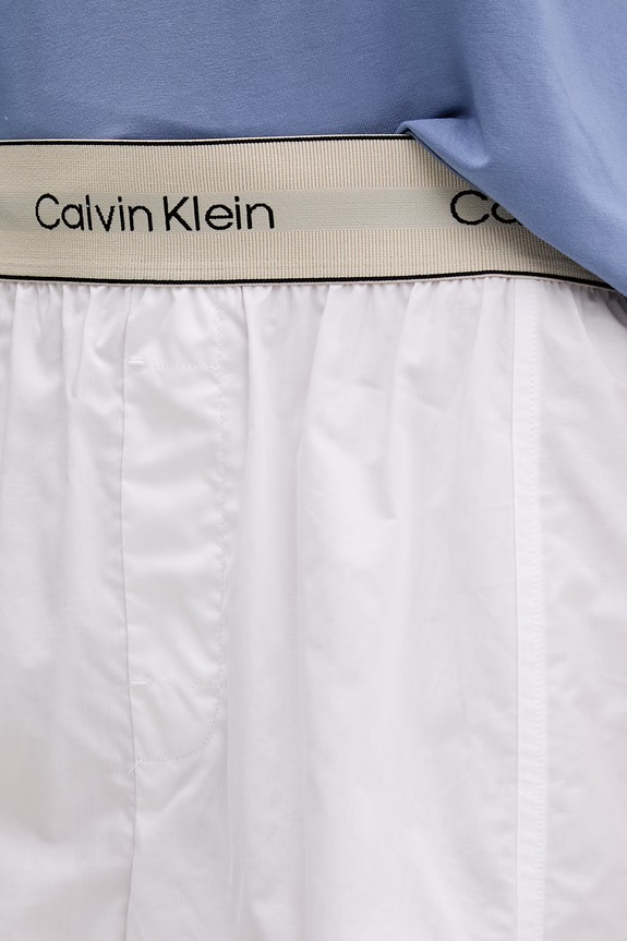 Oblečenie Calvin Klein Underwear pyžamové šortky dámske bavlnené LV00QS7519 biela