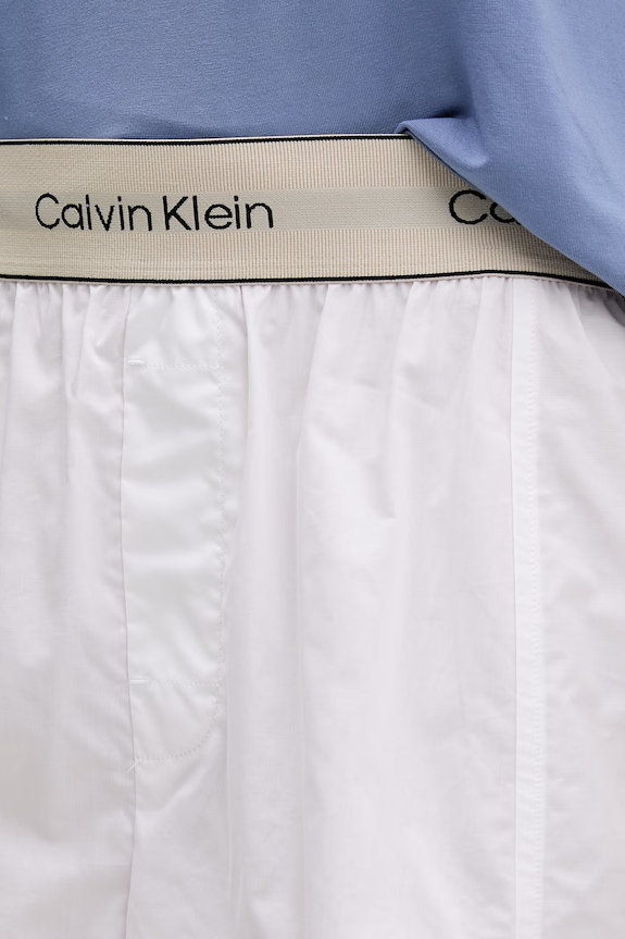 Oblečenie Calvin Klein Underwear pyžamové šortky dámske bavlnené LV00QS7519 biela