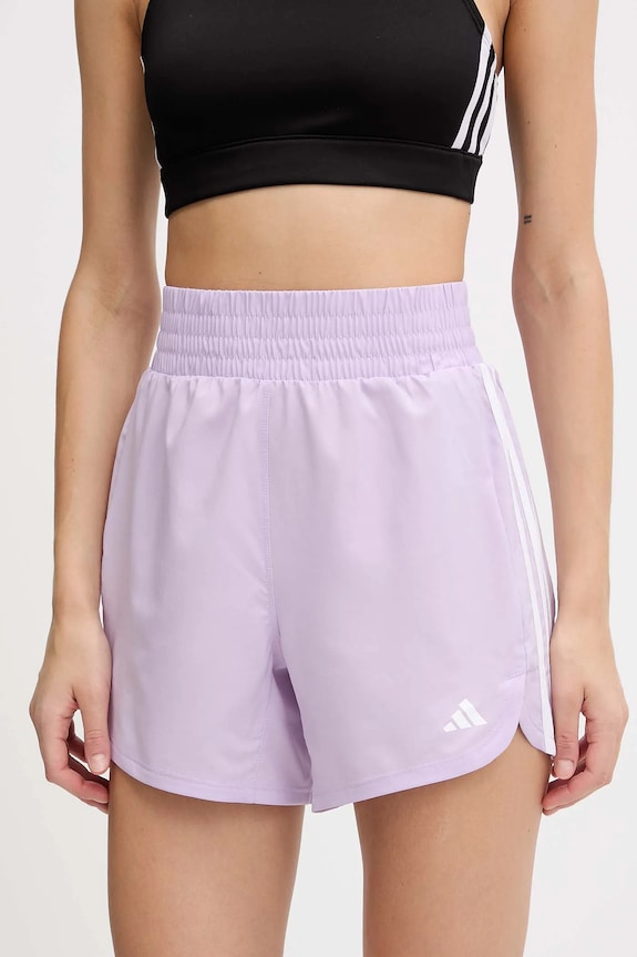 adidas Performance pantaloni scurți de antrenament Pacer panza violet JX4852