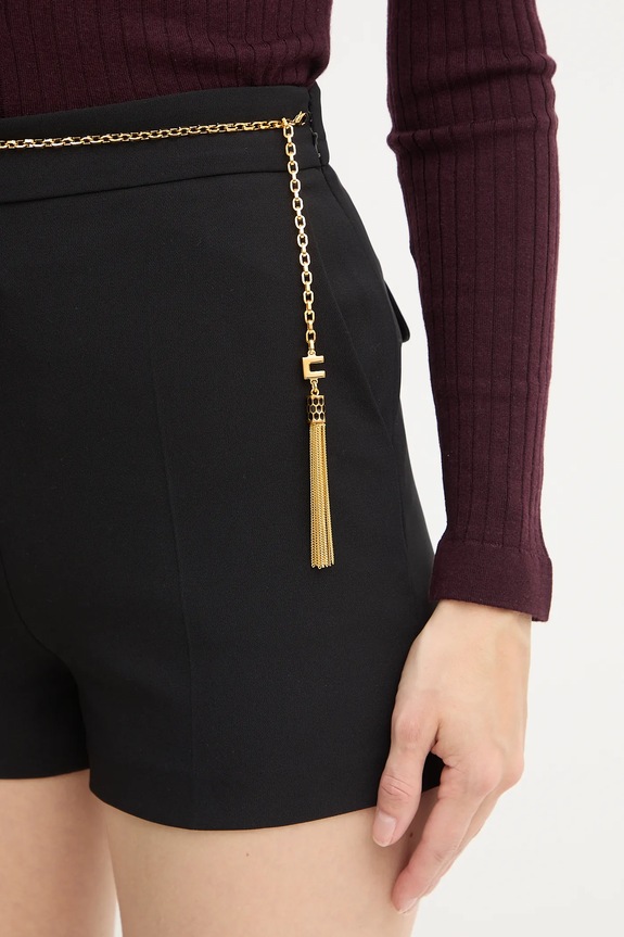 Kratke hlače Elisabetta Franchi crna SH01757E2