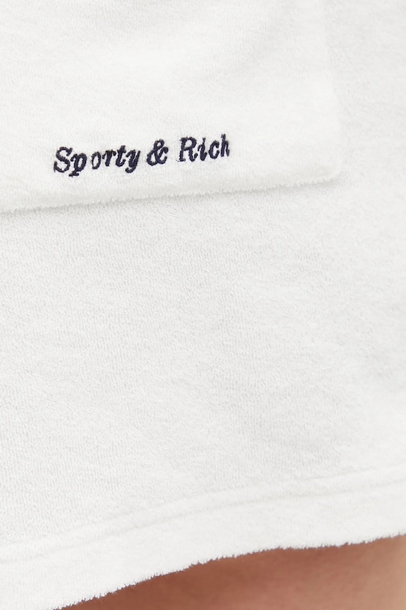 Sporty & Rich cotton shorts Eden Script Terry white SH00160673WH01