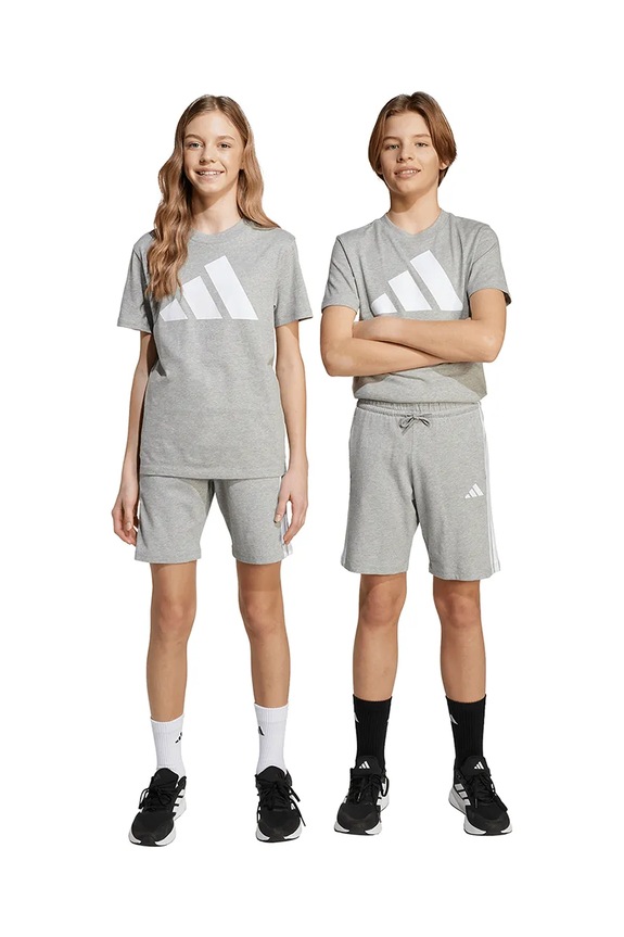 adidas pantaloni scurți din bumbac pentru copii cu modele gri JY5016