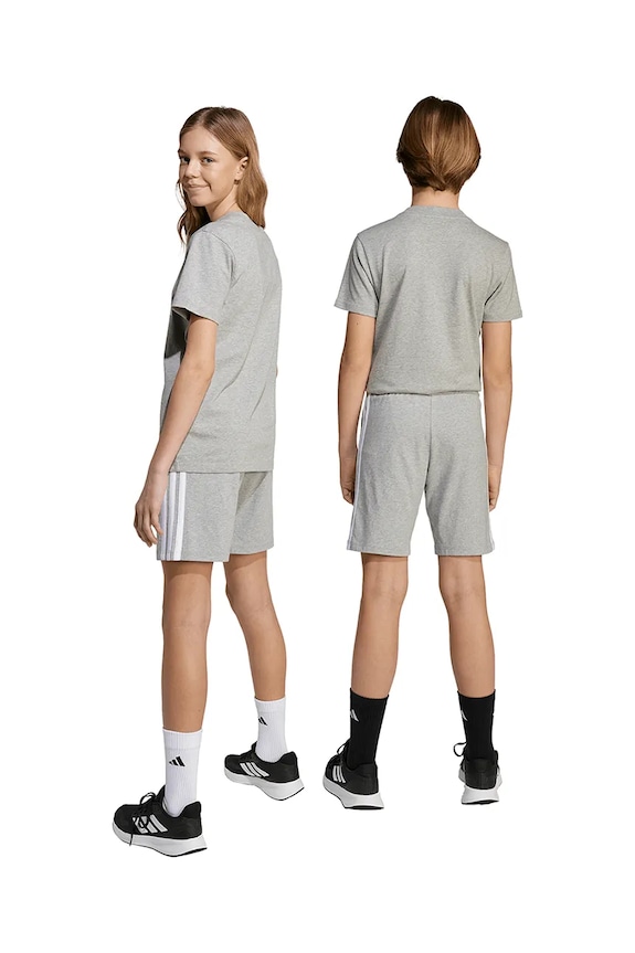 adidas pantaloni scurți din bumbac pentru copii JY5016 gri SS26