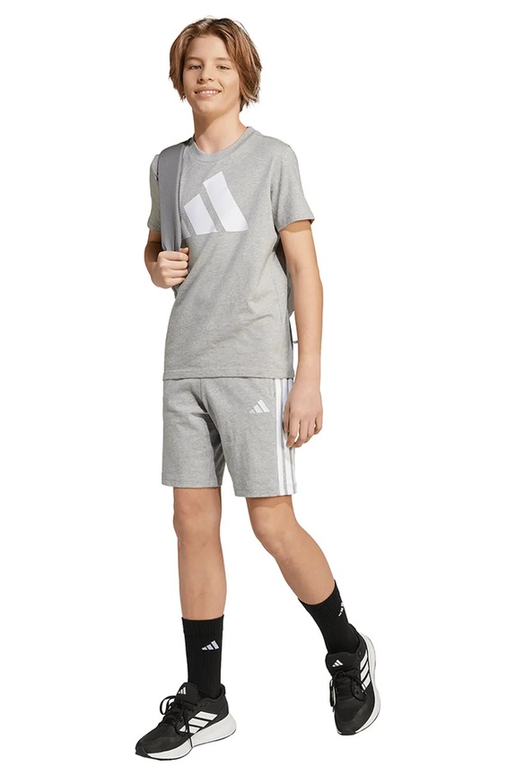 adidas pantaloni scurți din bumbac pentru copii JY5016 gri