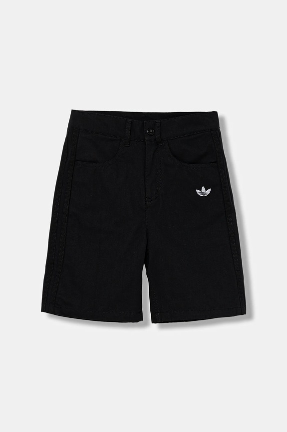 Detské bavlnené šortky adidas Originals JX3887 čierna AW25