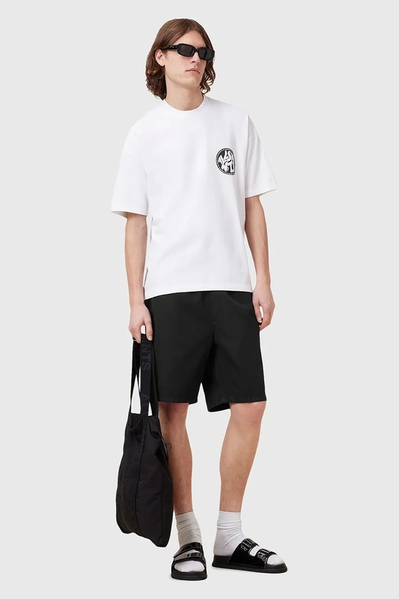 Šortky s prímesou ľanu AllSaints HANBURY M022TA