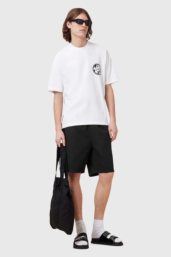 Šortky s prímesou ľanu AllSaints HANBURY M022TA