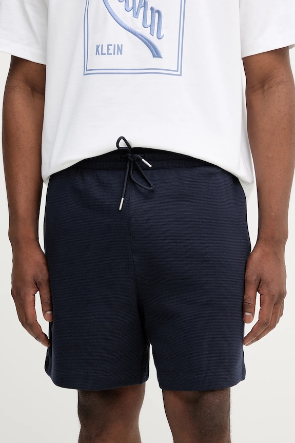 Calvin Klein Jeans pantaloni scurți de trening bărbați din bumbac bumbac bleumarin LV04RC248G