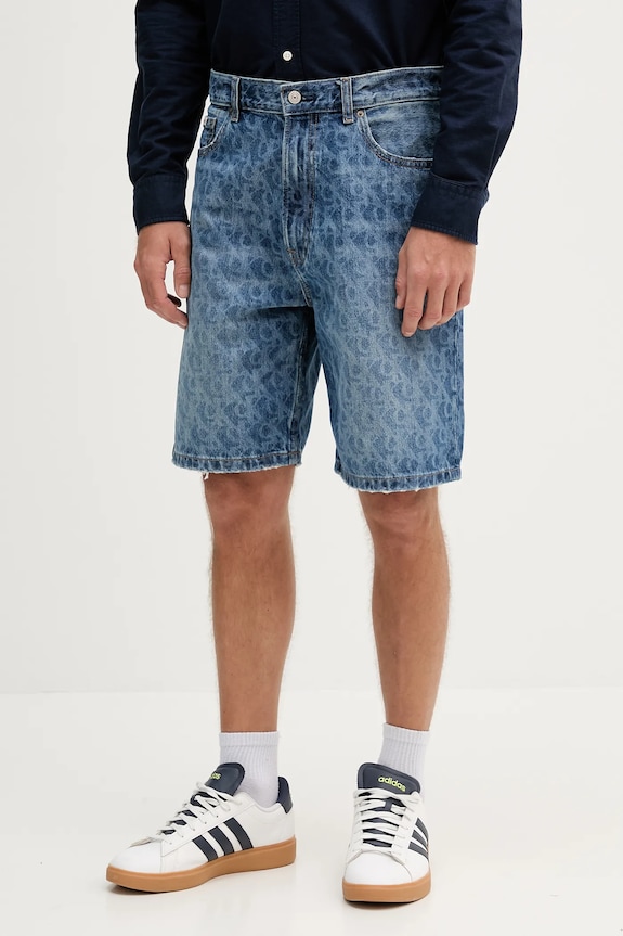 Τζιν σορτς Calvin Klein Jeans βαμβάκι μπλε LV04RC722G