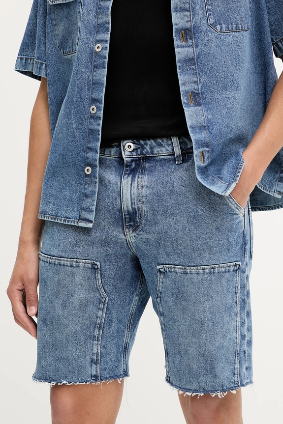 Karl Lagerfeld Jeans pantaloni scurți jeans jeans albastru A3M10138