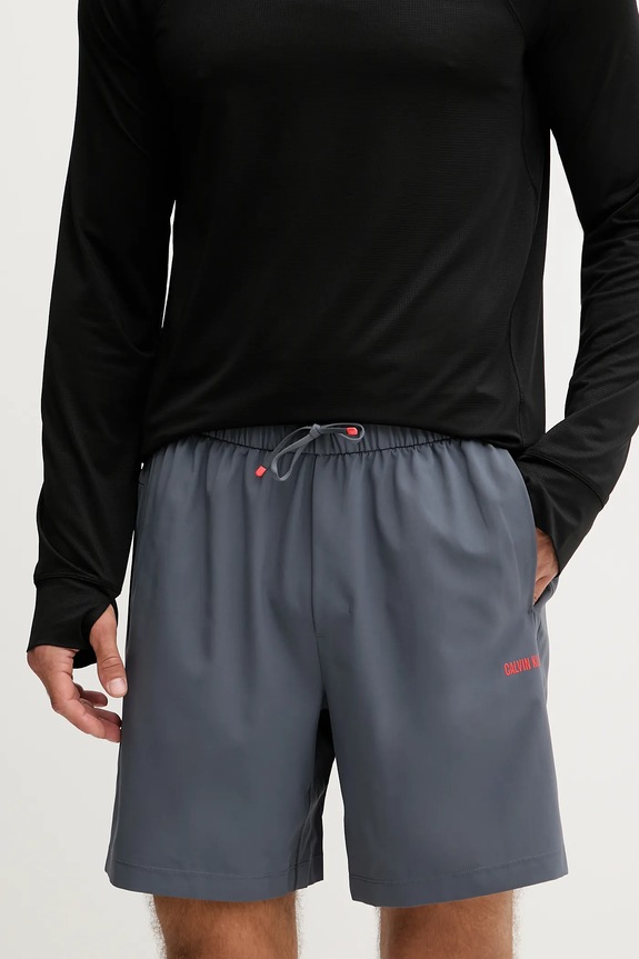 Tréningové šortky Calvin Klein Performance látka sivá LVGMF5S803