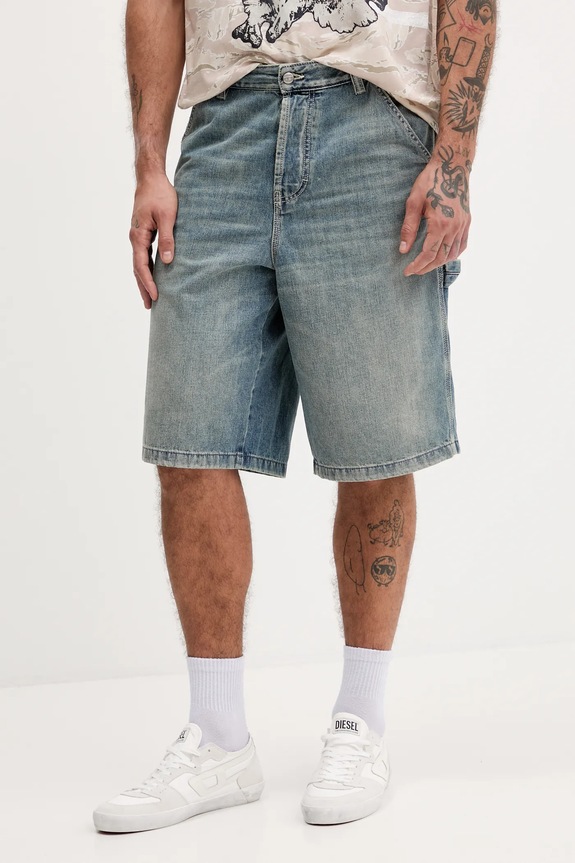 Diesel pantaloni scurti jeans D-LIVERY-W-SHORT jeans albastru A19270.068SK