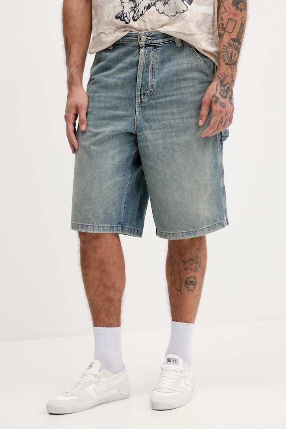Diesel pantaloni scurti jeans D-LIVERY-W-SHORT jeans albastru A19270.068SK