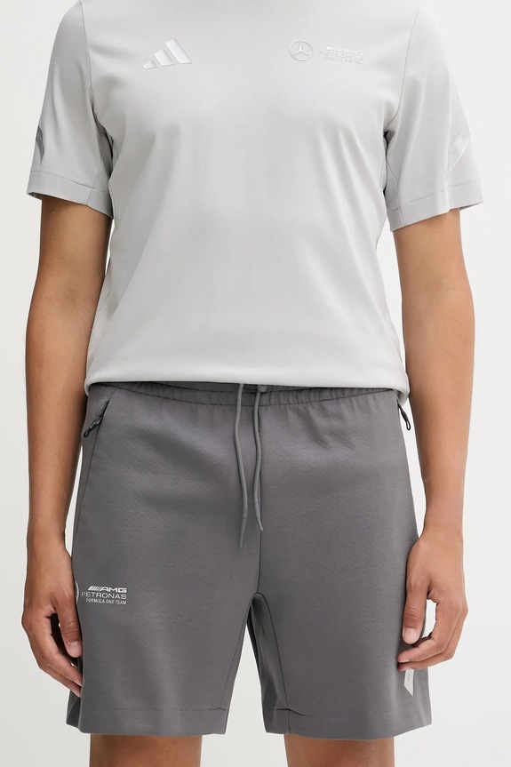 Kraťasy adidas x Mercedes pletenina šedá JW3479