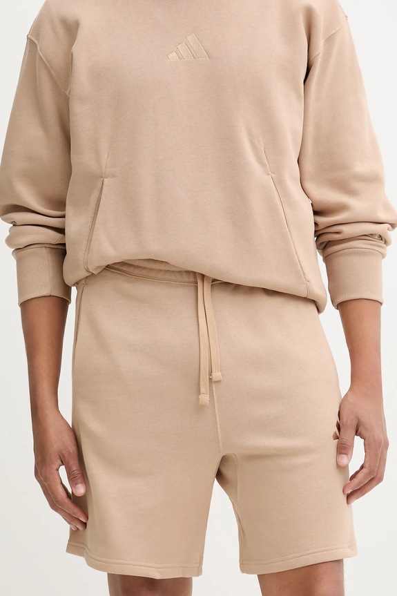 adidas pantaloni scurți All SZN tricotaj bej JX5106