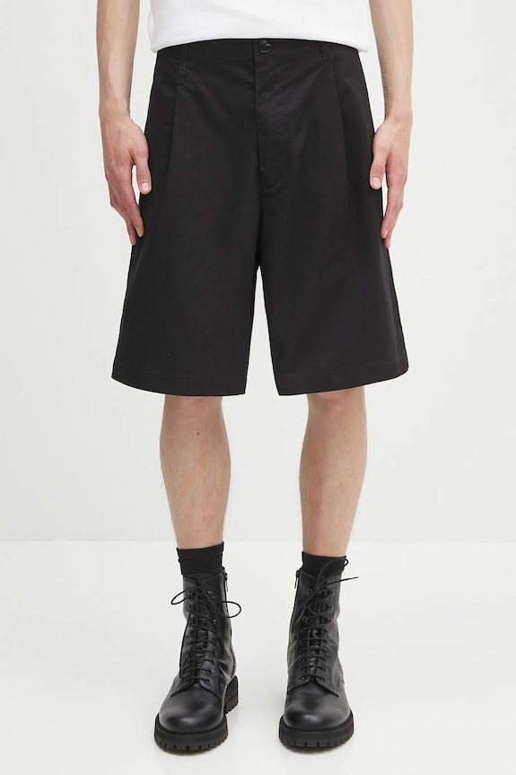 Human Made pantaloncini in cotone cotone nero HM29PT018