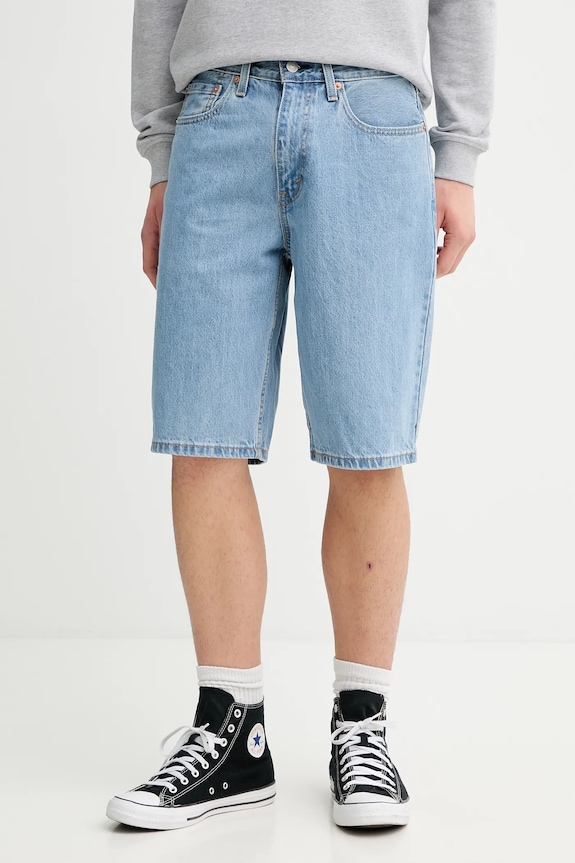 Levi's pantaloni scurți jeans bumbac albastru 39434