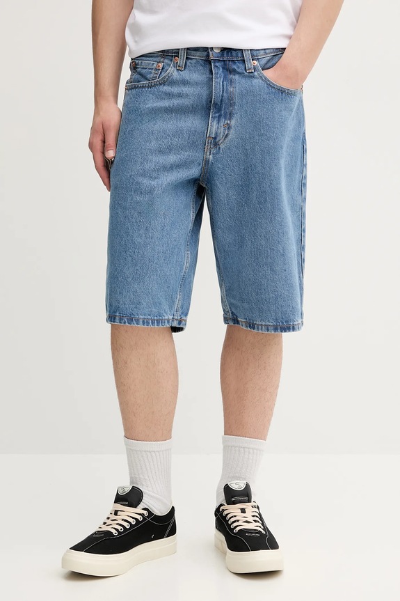 Levi's szorty jeansowe 469 LOOSE bawełna niebieski 39434.0009