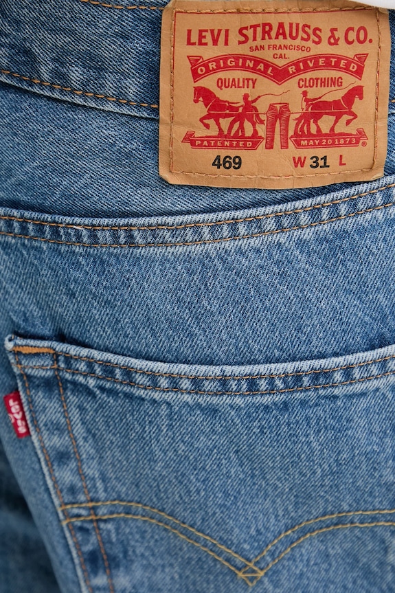 Levi's szorty jeansowe 469 LOOSE niebieski 39434.0009