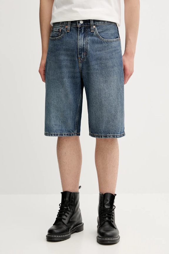 Levi's szorty jeansowe 469 LOOSE bawełna niebieski 39434.0141