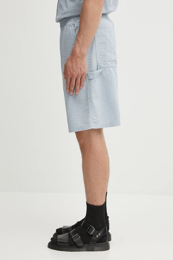 Памучен къс панталон Carhartt WIP Toland I035152.31SXX син AW25
