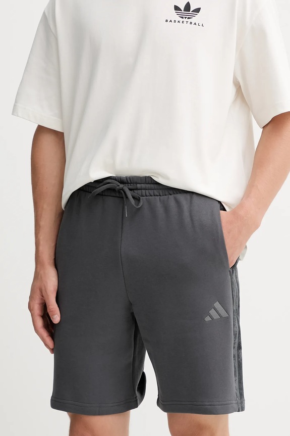 Šortky adidas Seasonal AOP pletenina sivá JM1719