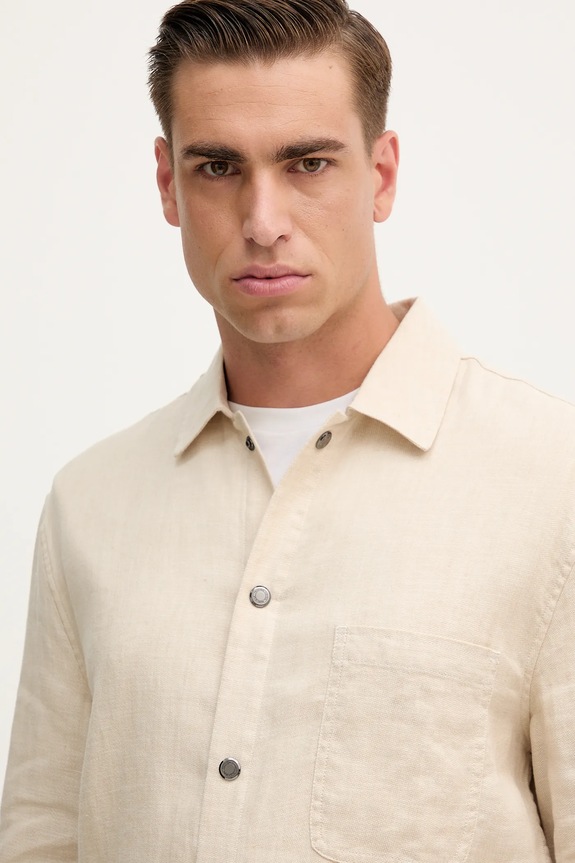 Λινό μπουφάν Frescobol Carioca μπεζ 2167.368