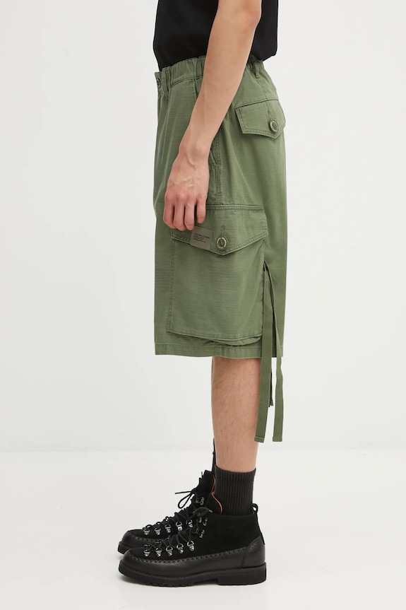 Šortky NEIGHBORHOOD wide cargo 251SPNH.PTM07 zelená AW25