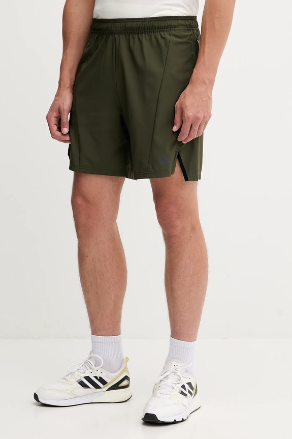 adidas Performance pantaloni scurți de antrenament D4T panza verde JX3305