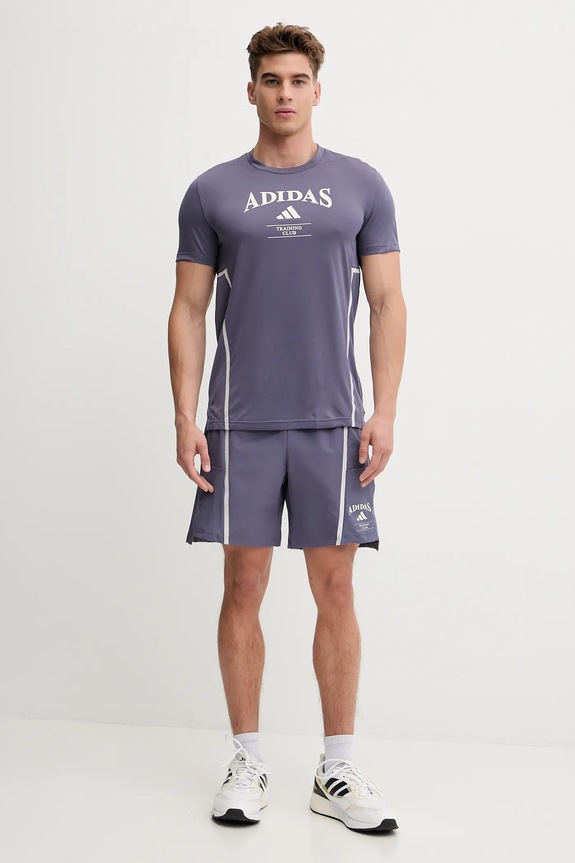 adidas Performance szorty treningowe D4T Heritage KA5287 fioletowy AW25