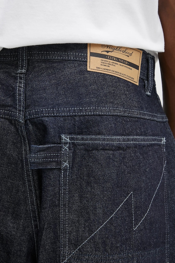 NEIGHBORHOOD pantaloncini di jeans denim painter short pants blu 251AQNH.PTM04