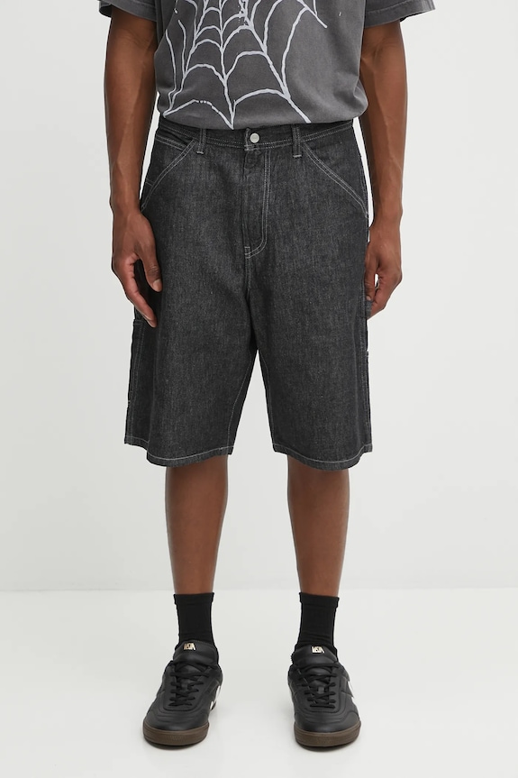 Traper kratke hlače NEIGHBORHOOD denim painter short pants pamuk crna 251AQNH.PTM04