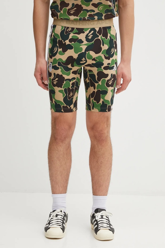 adidas Originals shorts BAPE FB TIGHTS all-over print green KB2206