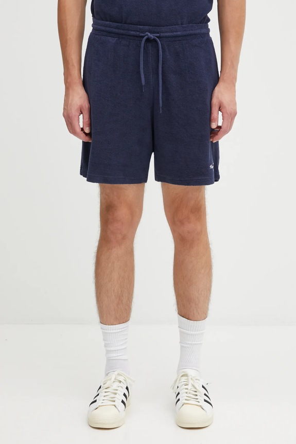 Бавовняні шорти Sporty & Rich Eden Script Terry гладкий темно-синій SH02760673BL106