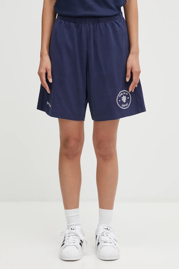 Bavlněné šortky Sporty & Rich Eden Crest Embroidered Gym SH03960666BL106 námořnická modř AW25